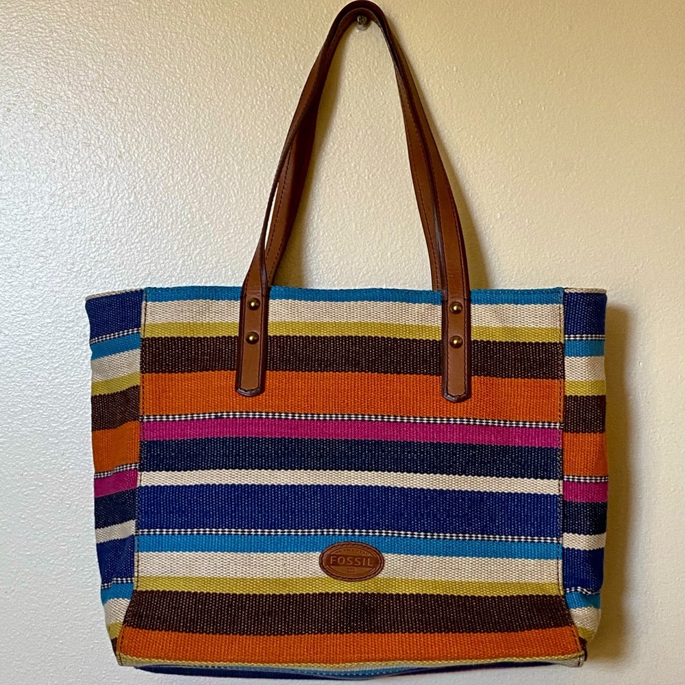 Fossil Striped Handbag